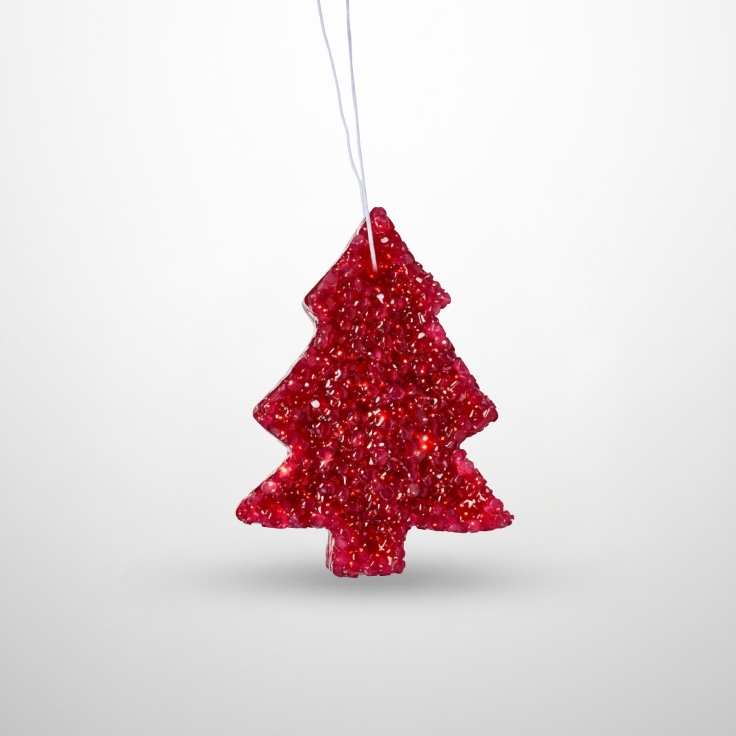 Maroon Christmas tree aroma bead air freshener with clean fragrance -perfect holiday stuffer or gift