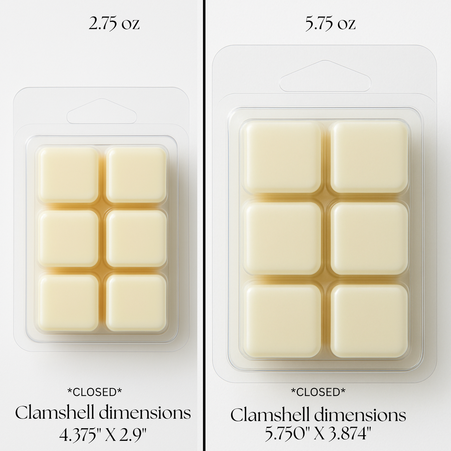 Non-toxic soy and sunflower wax melts hand-poured with clean scents