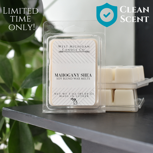 Mahogany Shea Soy Wax Blend Scented Wax Melts | Wax Cubes for Warmer | Non-toxic | Handmade