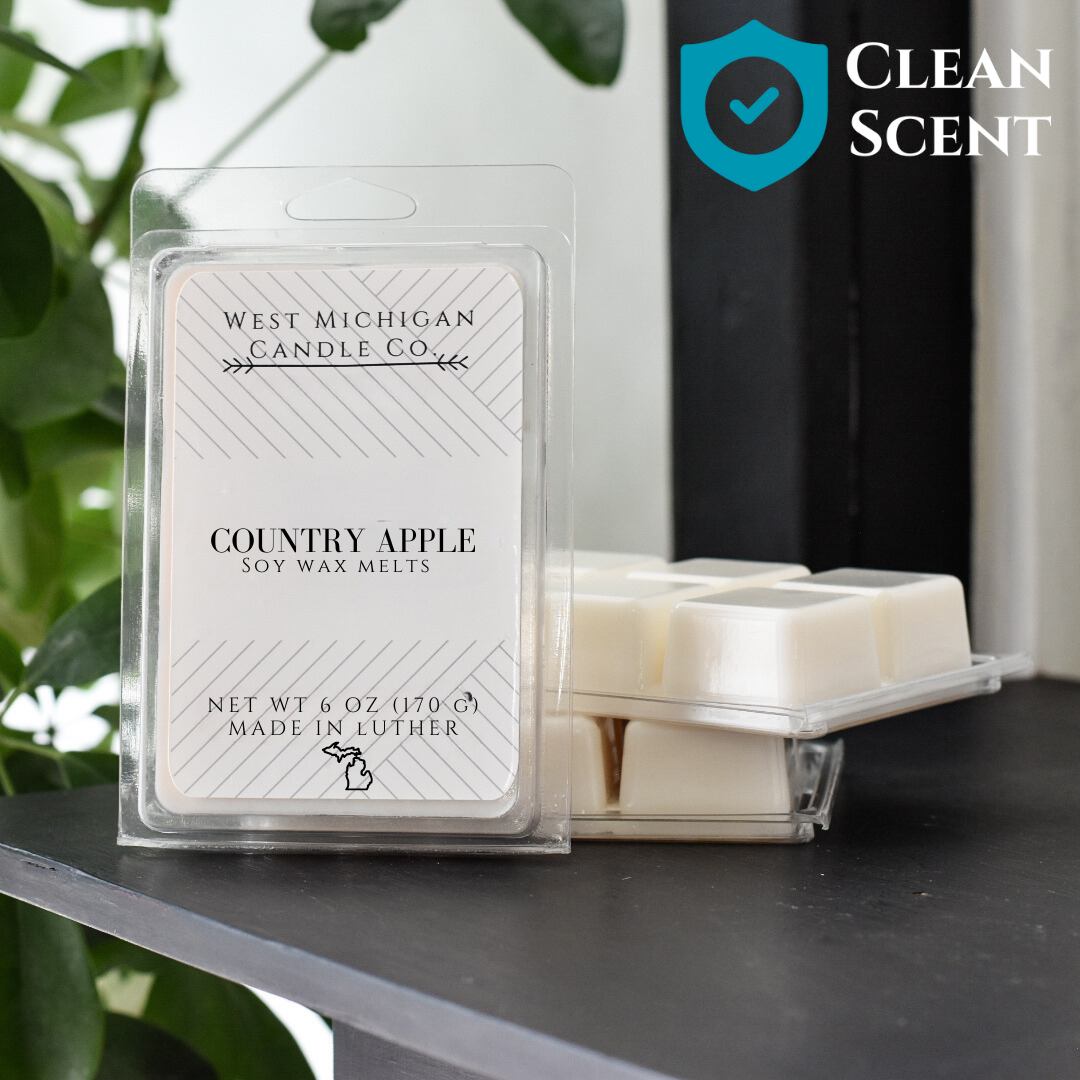 Country Apple Soy Scented Wax Melts | Wax Cubes for Warmer | Non-Toxic | Handmade