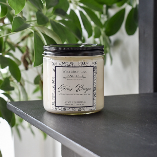 Citrus Breeze Soy Wax Blend Scented Candles | Spring Candle | Non-toxic |Handmade