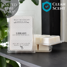 Load image into Gallery viewer, Library Soy Wax Blend Scented Wax Melts | Wax Cubes for Warmer | Non-Toxic | Handmade