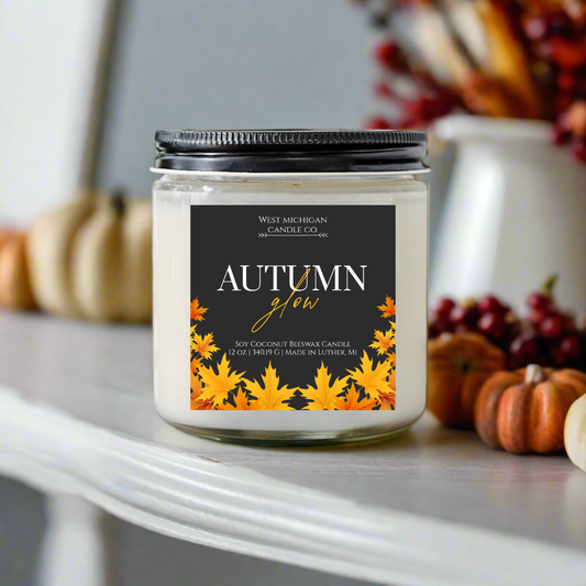 Autumn Glow Fall Soy Wax Blend Scented Candle | Non-Toxic | Fall Candle | Fall Decor | Gift Ideas |Handmade