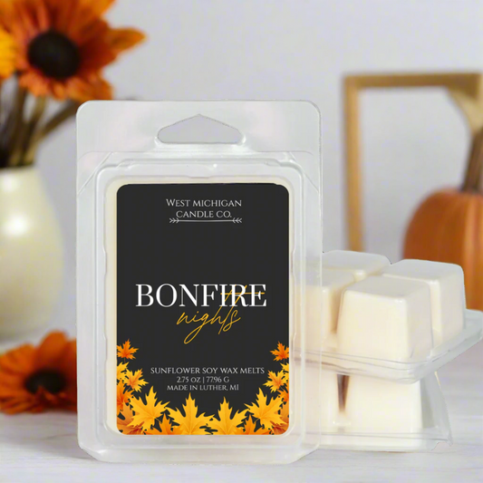 Bonfire Nights Fall Sunflower Soy Scented Wax Melts | Fall Wax Cubes for Warmer | Fall Scents |Gift Ideas