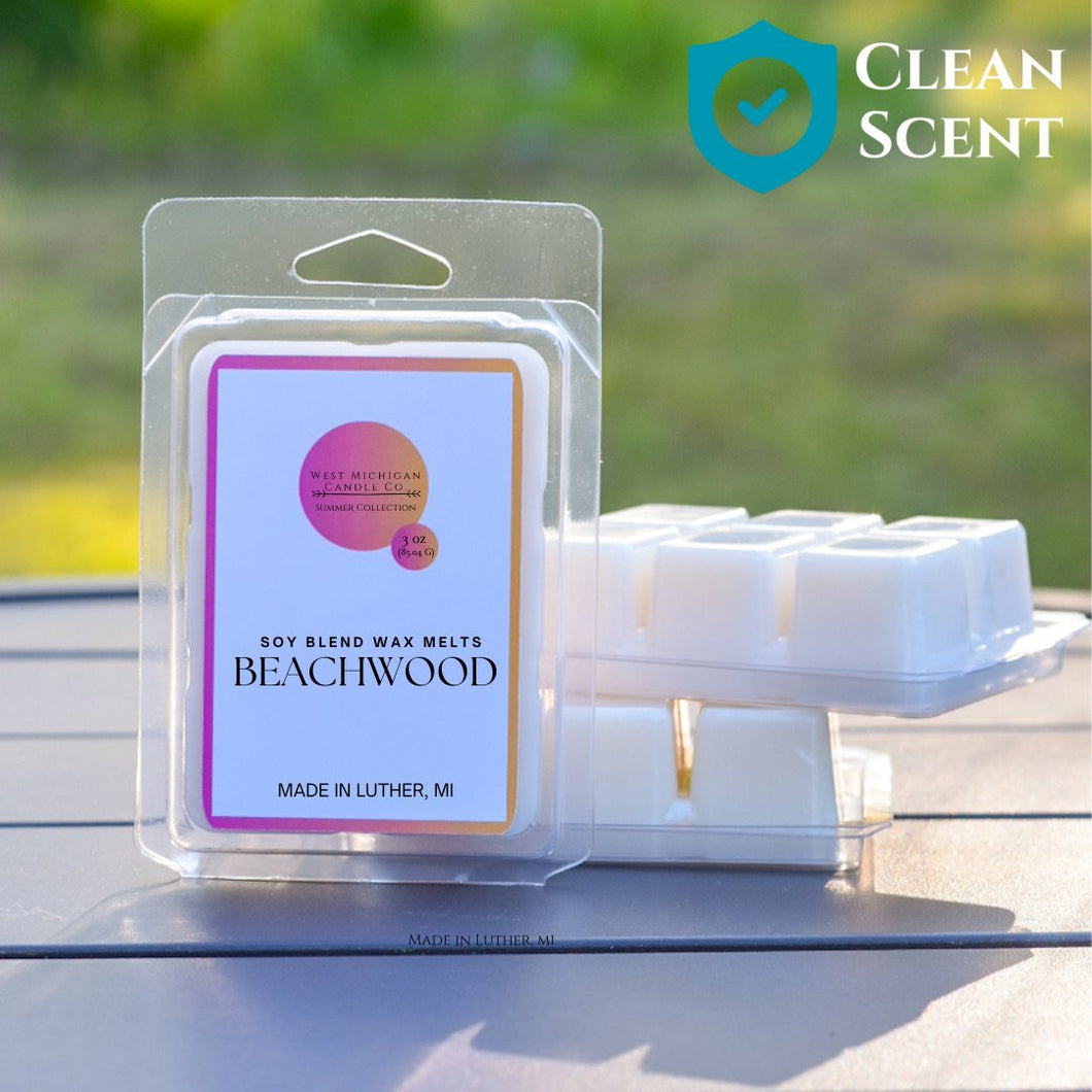 Beachwood Soy Wax Blend Scented Wax Melts | Summer Wax Cubes for Warmer | Non - Toxic | Handmade - West Michigan Candle Co.