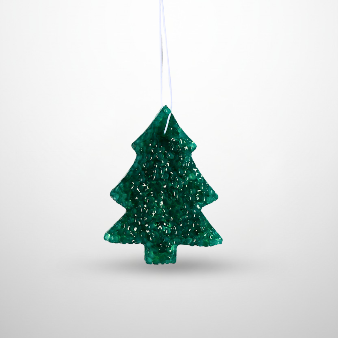 Green Christmas tree aroma bead air freshener with clean fragrance -perfect holiday stuffer or gift
