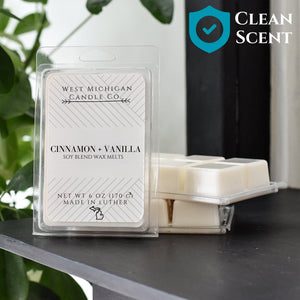 Cinnamon + Vanilla Soy Wax Blend Scented Wax Melts | Wax Cubes for Warmer | Non - Toxic | Handmade - West Michigan Candle Co.