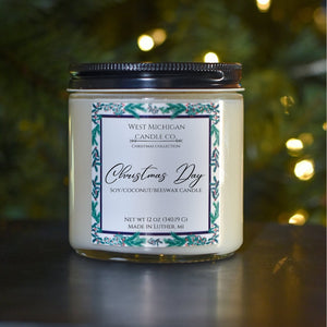 CLEARANCE Christmas Day Christmas Soy Blend Candles - West Michigan Candle Co.