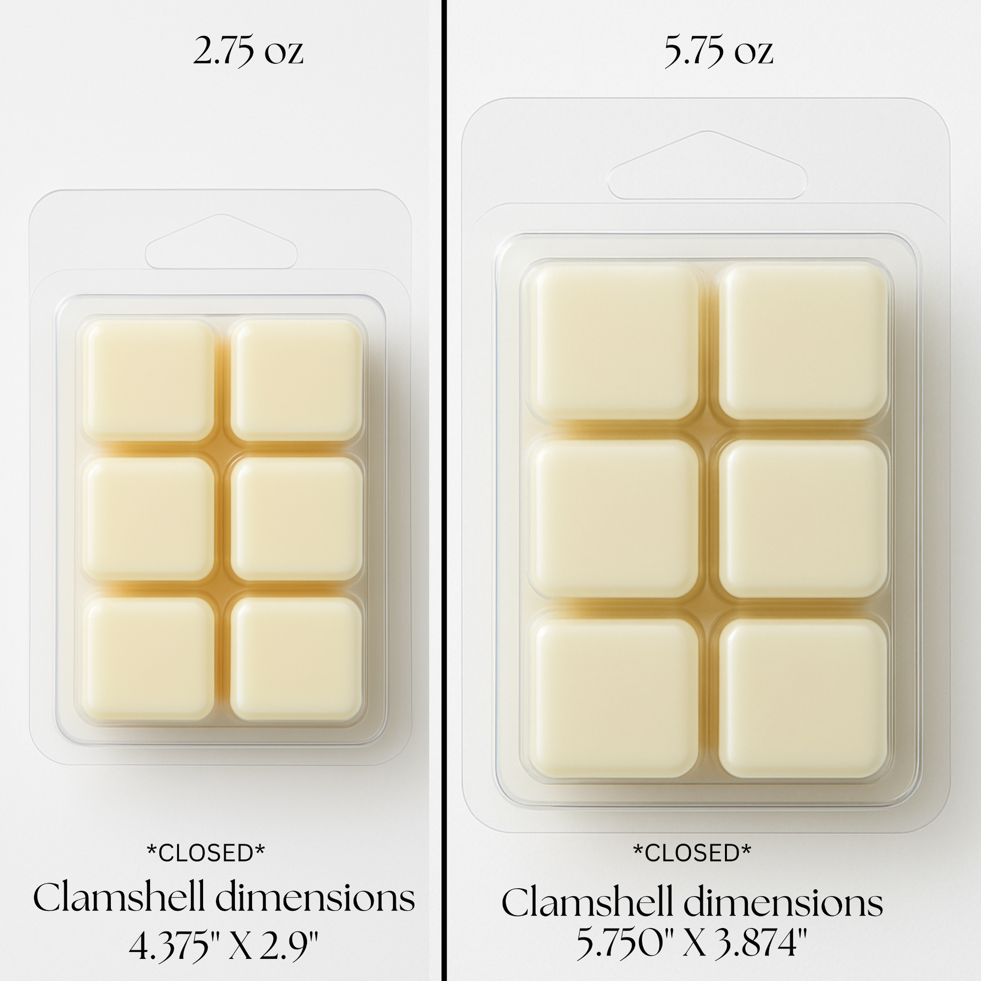 Non-toxic soy and sunflower wax melts hand-poured with clean scents