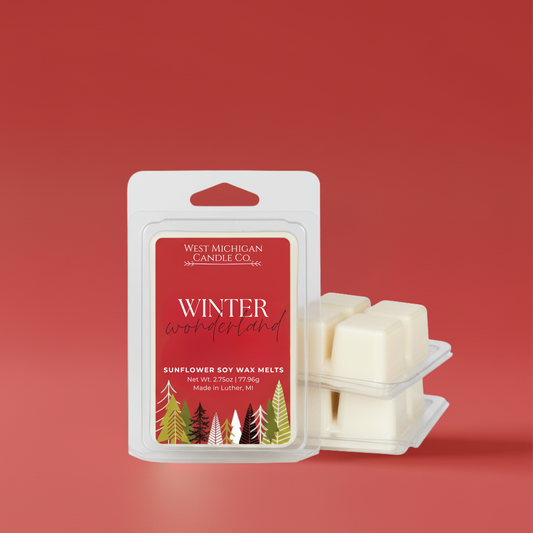 Winter Wonderland non-toxic soy and sunflower wax melts hand-poured for a festive holiday scent