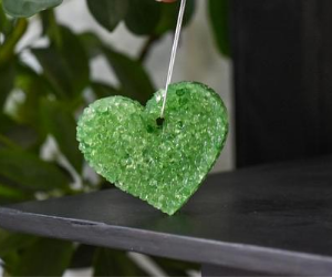 Superior Sage Air Freshener for car, closet, gym bag, purse, locker, and more. Color: Light Green, Shape: Heart.