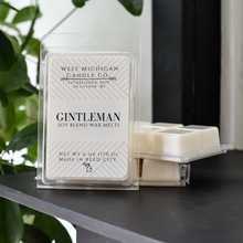 Load image into Gallery viewer, Gintleman Soy Wax Blend Scented Wax Melts | Dry Gin Cypress Scented Wax Melts | Strong Wax Tart Melts | Long Lasting Wax Melts | Wax Cubes for Warmer | Gift Ideas