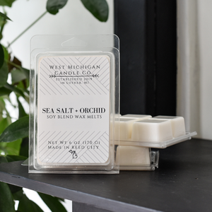 Sea Salt + Orchid Soy Wax Blend Scented Wax Melts | Strong Wax Tart Melts | Long Lasting Wax Melts | Wax Cubes for Warmer | Gift Ideas