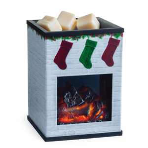 Fireplace Christmas Illumination Wax Warmer - Spruce up your home with our fireplace wax warmer. Wax warmers are a great flame-free alternative to candles. Plug it in and place a few wax melt cubes into the warmer then turn the warmer on. Once the plate starts to heat up, the wax cubes will begin to melt and release the fragrance throughout your home. 